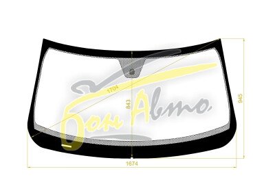 Стекло лобовое DODGE RAM 2018- () фурнитура, 
Бренд: BENSON с синей полосой