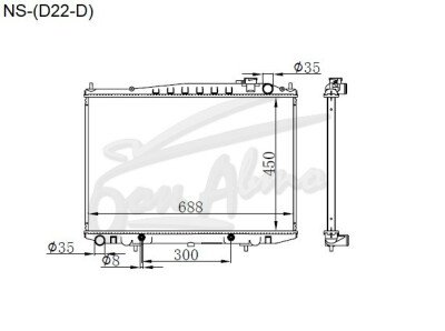 Радиатор NISSAN DATSUN 1997-2005 (D22) (QD32,TD25-27) 
Бренд: TONGSHI PL32AT