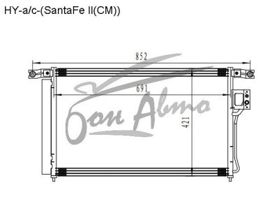 Радиатор кондиционера HYUNDAI SANTA FE 2006-2012 (CM) 
Бренд: TONGSHI AL16