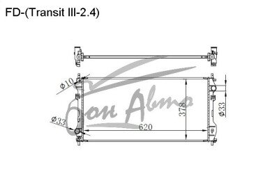 Радиатор FORD TRANSIT 2000- () (dies 2.4) 
Бренд: TONGSHI PL26MT