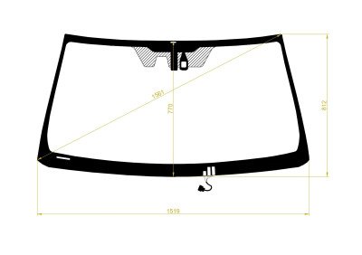 Стекло лобовое LEXUS GX 2009-2023 (URJ150-LHD) обогрев щеток, место под 1 камеру, место под датчик дождя, молдинг, фурнитура, акустическое, 
Бренд: FYG