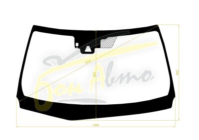 Стекло лобовое TOYOTA CROWN 2012-2018 (GS210-RHD) место под 1 камеру, место под датчик дождя, 
Бренд: ZDG с синей полосой