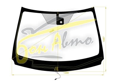 Стекло лобовое NISSAN MURANO 2014- (Z52-LHD) обогрев щеток, место под датчик дождя, молдинг, фурнитура, 
Бренд: FYG