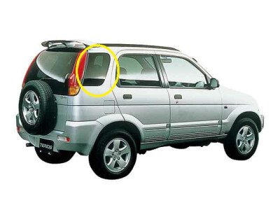 Стекло боковое DAIHATSU TERIOS 1996-2006 (J100) SW/RH/X 
Бренд: BENSON Тонированное