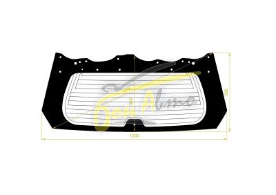 Стекло заднее с обогревом LEXUS GX 2009-2023 (GX460) 17 отверстий 
Бренд: BSG