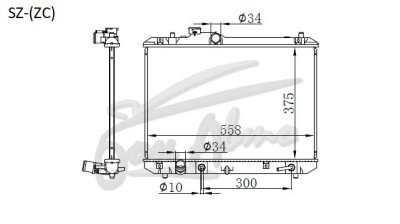 Радиатор SUZUKI SPLASH 2008-2015 (XB32) (K12B) 
Бренд: TONGSHI PL16AT