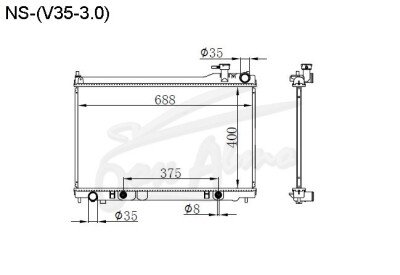 Радиатор NISSAN SKYLINE 2001-2007 (V35) (VQ25-30) 
Бренд: TONGSHI PL16AT