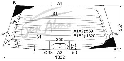 Стекло заднее с обогревом TOYOTA LAND CRUISER PRADO 2002-2009 (GRJ120) 1 отверстие 
Бренд: BSG Тонированное