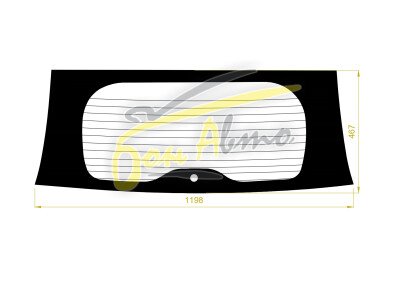 Стекло заднее с обогревом MITSUBISHI PAJERO SPORT 2008-2016 (KH0) 1 отверстие 
Бренд: ZDG