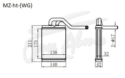 Радиатор отопителя MAZDA TITAN 1989-2000 (WG) 
Бренд: TONGSHI AL32