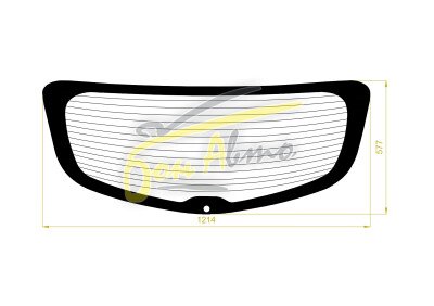 Стекло заднее с обогревом MAZDA 3 2008-2013 (BL-5d h/b) 1 отверстие 
Бренд: FYG