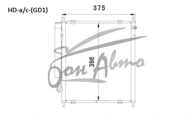 Радиатор кондиционера HONDA FIT 2001-2008 (GD1-2) 
Бренд: TONGSHI AL16