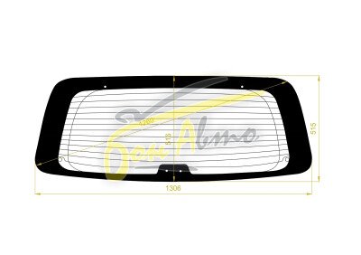 Стекло заднее с обогревом HYUNDAI SANTA FE 2000-2006 (SM) 6 отверстий 
Бренд: BENSON Тонированное