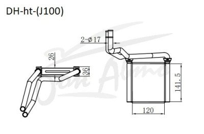 Радиатор отопителя DAIHATSU TERIOS 1996-2006 (J100G) 
Бренд: TONGSHI AL26