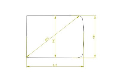 Стекло лобовое KENWORTH C500 2006- (R-810*584*) 
Бренд: BSG