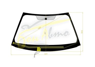 Стекло лобовое DAIHATSU MEBIUS 2013- (ZVW40-RHD) обогрев щеток 
Бренд: КМК с синей полосой