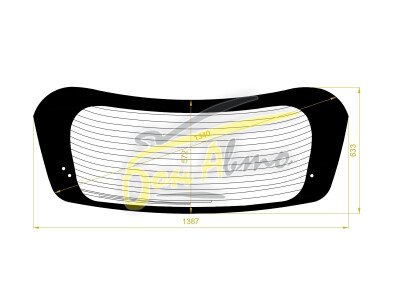 Стекло заднее с обогревом LEXUS RX 2008-2015 (AGL10) 
Бренд: BENSON Тонированное