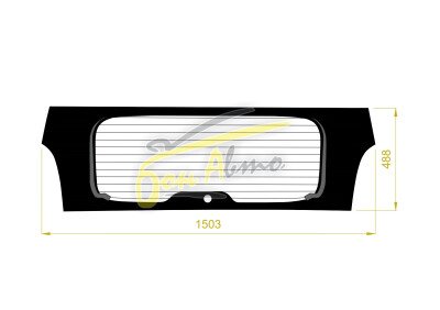 Стекло заднее с обогревом SUZUKI SOLIO 2020- (MA27S) 1 отверстие молдинг, 
Бренд: BENSON Тонированное