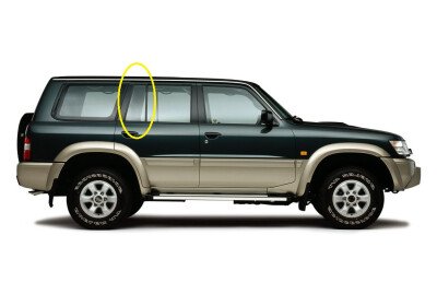 Стекло боковое NISSAN SAFARI 1997-2007 (Y61) 5d RQ/RH 
Бренд: BENSON Тонированное