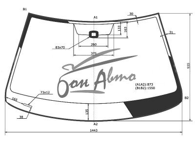 Стекло лобовое VOLKSWAGEN PASSAT CC 2008-2016 (CC-LHD) место под датчик дождя 
Бренд: BSG