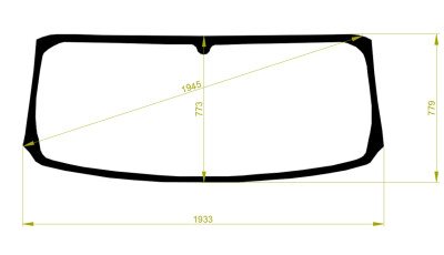 Стекло лобовое HINO 300 2007- (#U400) 1933*779 
Бренд: BENSON