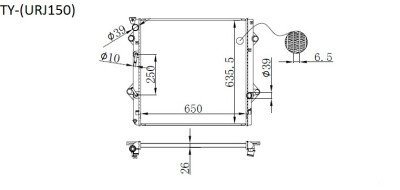 Радиатор LEXUS GX 2009- (URJ150) (1UR) 
Бренд: TONGSHI PL26AT