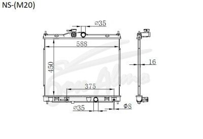 Радиатор MITSUBISHI DELICA D:3 2011- (BM20) (HR) 
Бренд: TONGSHI PL16AT