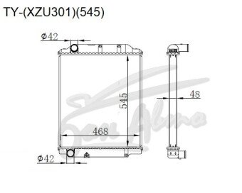 Радиатор TOYOTA TOYOACE 2000- (XZU301)(545) (S05D)
Бренд: TONGSHI PL48MT