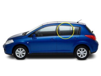 Стекло боковое NISSAN TIIDA 2004-2012 C11-4d/5d RD/LH фурнитура,
Бренд: BENSON Тонированное