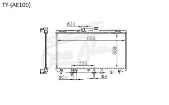 Радиатор TOYOTA SPRINTER 1991-2000 (AE100)(wag) (4-5A,4-5E)
Бренд: TONGSHI PL26AT