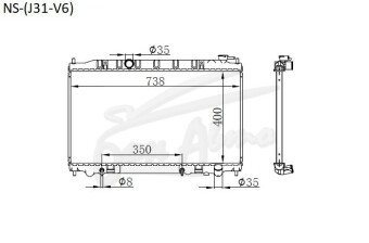 Радиатор NISSAN TEANA 2003-2008 (J31) (VQ23-35)
Бренд: TONGSHI PL16AT