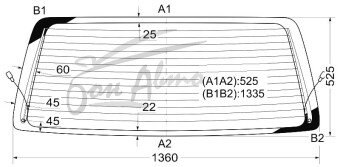 Стекло заднее с обогревом TOYOTA LAND CRUISER CYGNUS 1997-2007 (UZJ100)
Бренд: BENSON