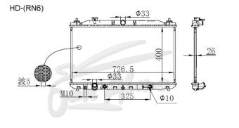 Радиатор HONDA STREAM 2006-2014 (RN6-9) (R18-20)
Бренд: TONGSHI AL26AT
