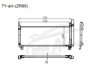 Радиатор кондиционера TOYOTA ESQUIRE 2014-2022 (ZR80)(гибрид) (2ZR-FXE)
Бренд: TONGSHI AL20