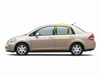 Стекло боковое NISSAN TIIDA LATIO 2004-2012 SC11-4d/5d RD/LH фурнитура,
Бренд: BENSON Тонированное