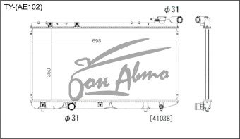 Радиатор TOYOTA COROLLA LEVIN 1991-1995 (AE101) (4A-GZE,4A-GE)
Бренд: TONGSHI AL32AT