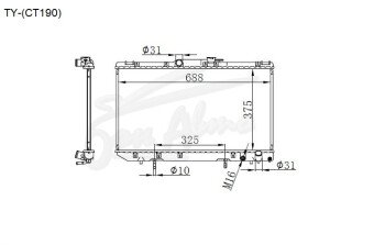 Радиатор TOYOTA CORONA 1992-1996 (CT190)(dies) (2C)
Бренд: TONGSHI PL16AT