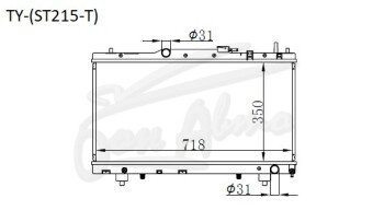 Радиатор TOYOTA CALDINA 2002-2007 (ST246)(turbo) (3S-GTE)
Бренд: TONGSHI AL26AT