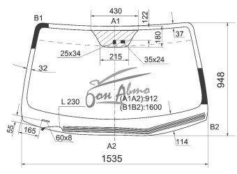 Стекло лобовое HYUNDAI IX 55 2006-2013 (EN-LHD) обогрев щеток, место под датчик дождя,
Бренд: BENSON