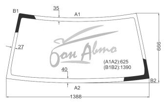 Стекло лобовое MITSUBISHI PAJERO PININ 1998- (H76)
Бренд: BENSON
