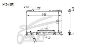 Радиатор MAZDA CX-7 2006-2012 (ER) (L3VDT,L5)
Бренд: TONGSHI PL26AT