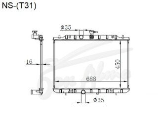 Радиатор NISSAN X-TRAIL 2007-2014 (T31) (MR,QR)
Бренд: TONGSHI PL16MT